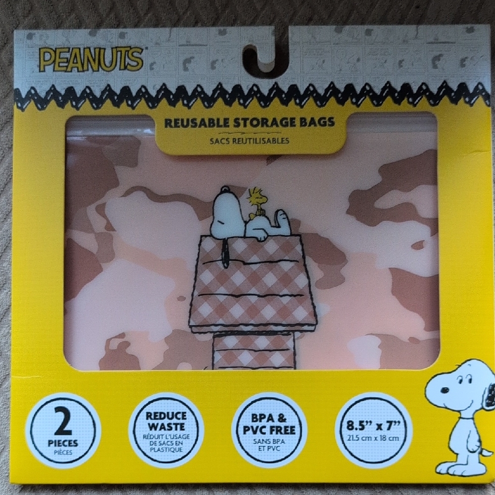 Peanuts Snoopy 2-pk. Snack Bags